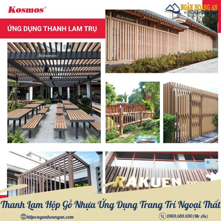 Thanh Lam Hộp Gỗ Nhựa Ứng Dụng Trang trí Ngoại Thất Thanh Lam Hộp Gỗ Nhựa Ứng Dụng Trang trí Ngoại Thất